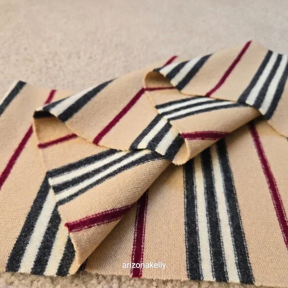 Burberry Rare Vintage KNIT Lambswool Scarf PERFECT - Picture 6 of 11